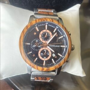 Kunhuang Wood and Metal Watch